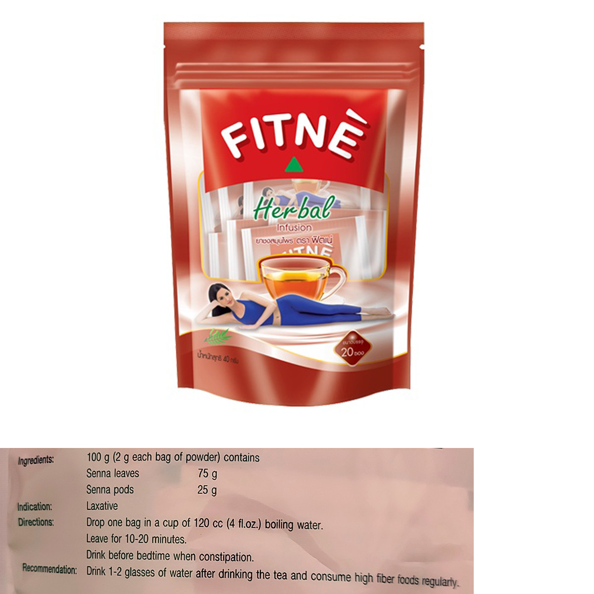 20 sachets FITNE herbal infusion Slimming Weight Loss detox diet tea original us