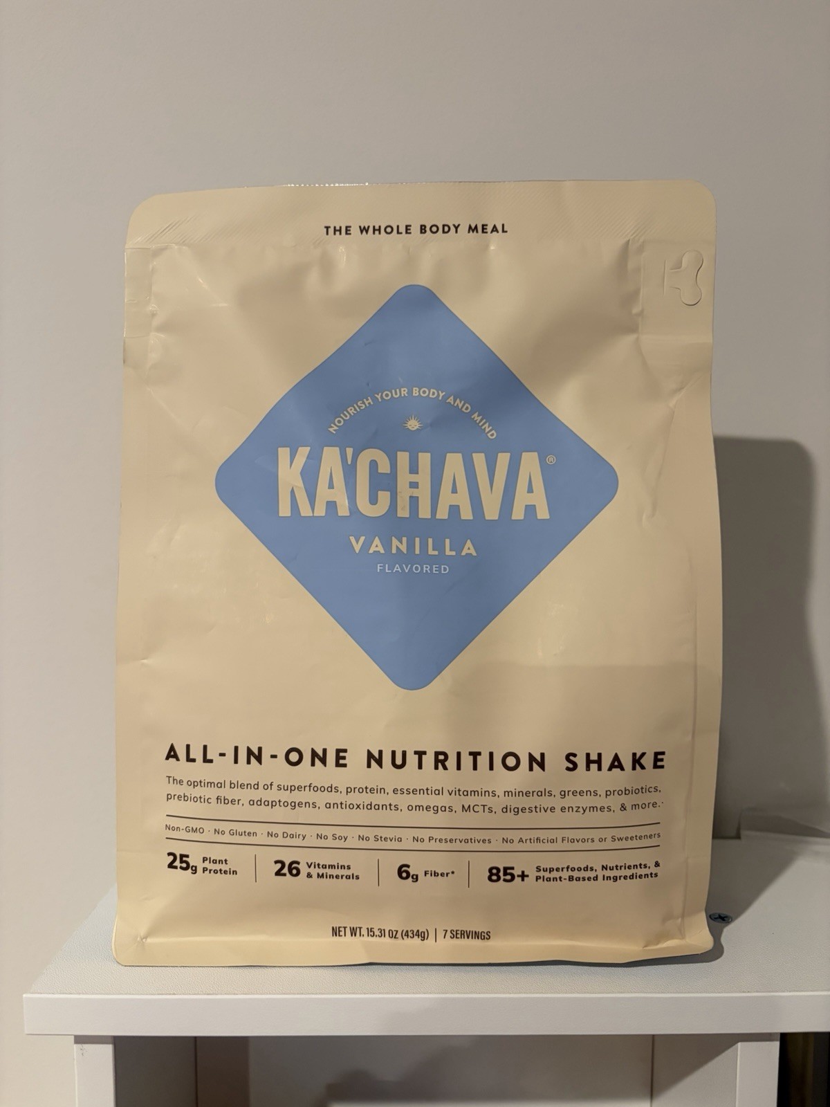 KACHAVA Vanilla THE ALL-IN-ONE NUTRITION SHAKE 15.31 Oz 7 SERVINGS Expires 7/27