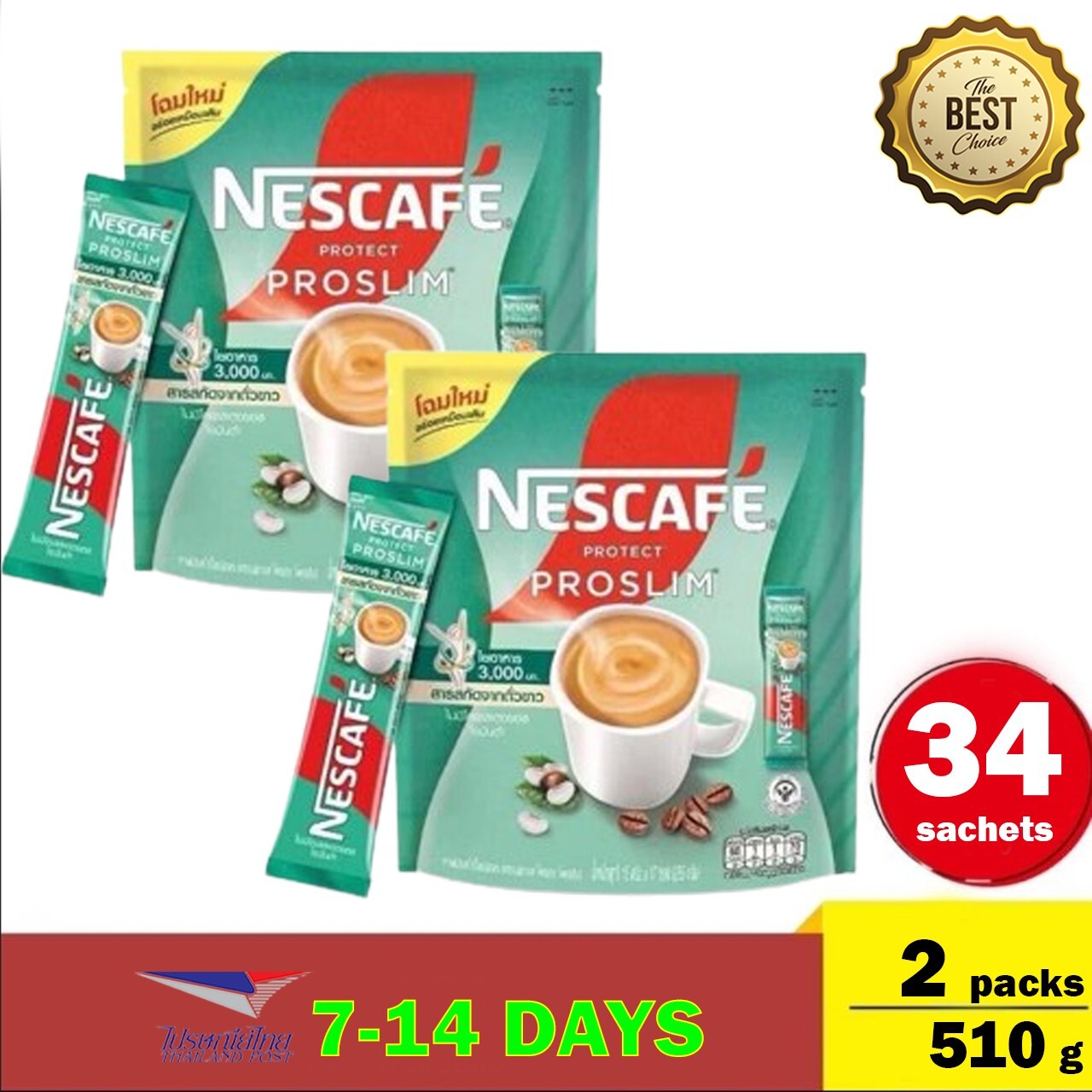 34 Sachet Nescafe Proslim Instant Packets Coffee Weight Control Fat Burner for S