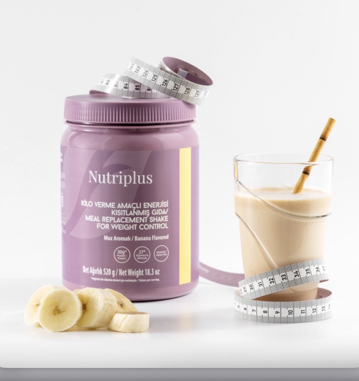 FARMASI. NUTRIPLUS MEAL REPLACEMENT SHAKE. BANANA FLAVORS FREE SHIPPING