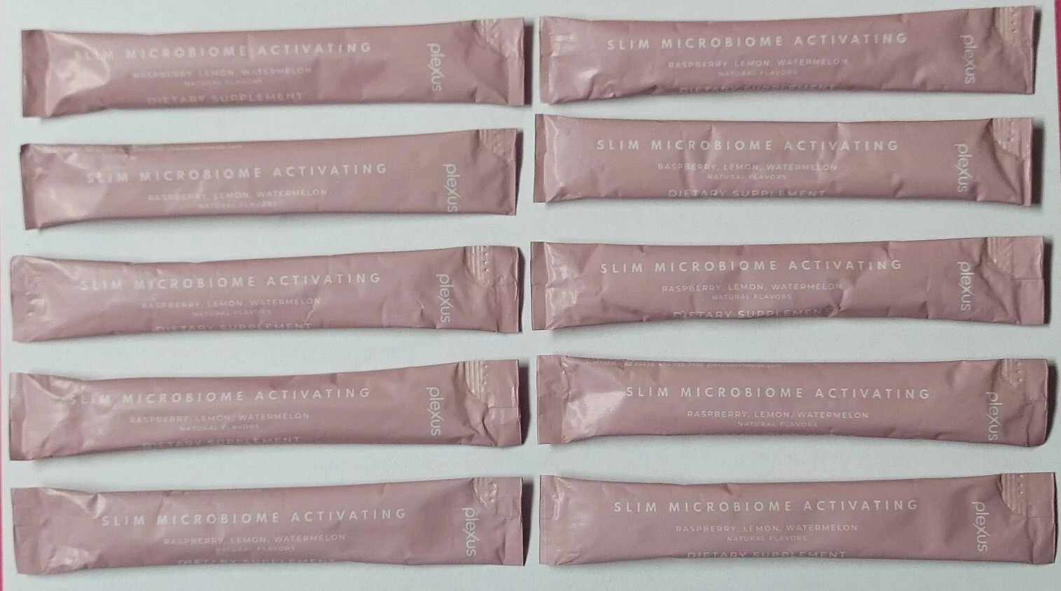 Plexus Slim 10 Individual Packets Microbiome Activating Raspberry Lemon Watermel