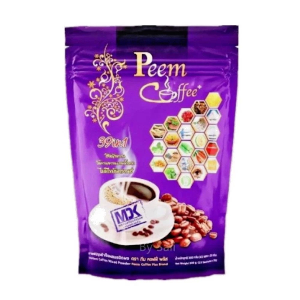 Peem Coffee Herbs 39 in 1 Instant Coffee Mix Powder 300g 15 Sachets Sugar Free