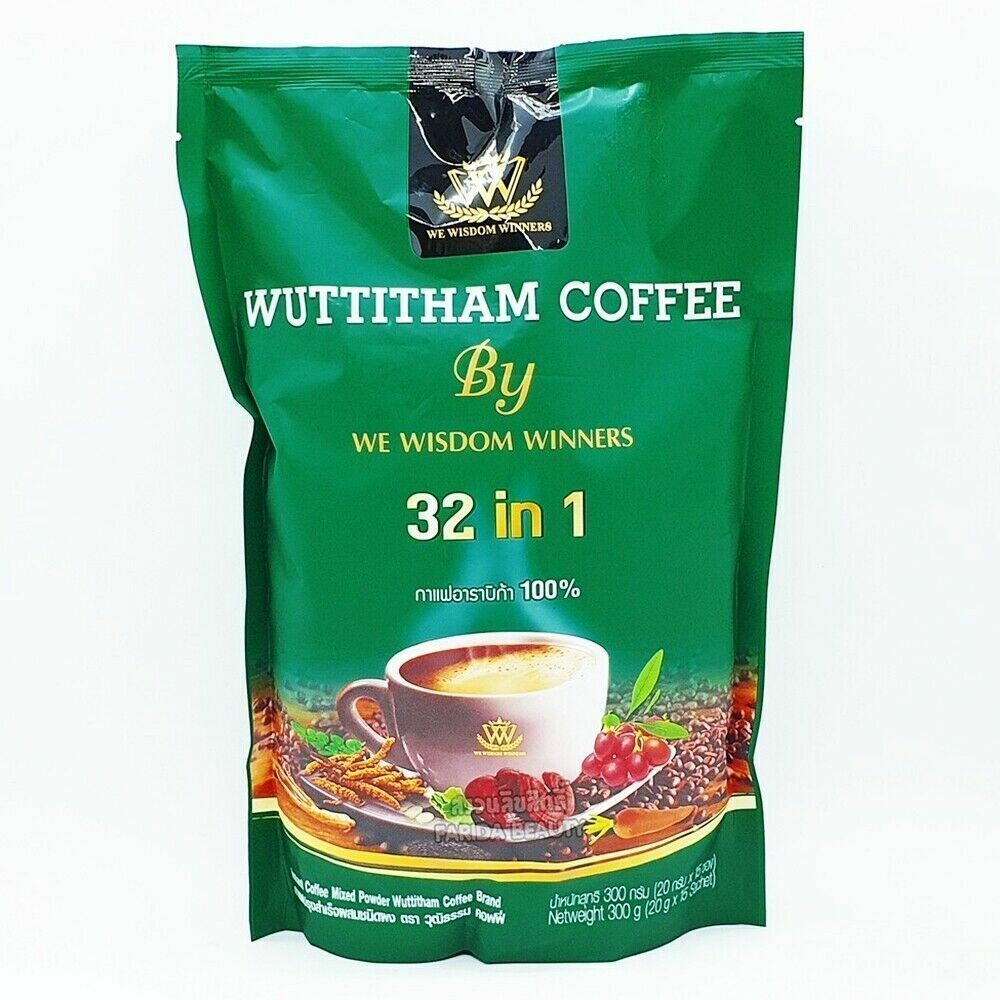 12X Wuttitham Coffee Healthy Instant Coffee 32in1 Natural Herb Weight Control