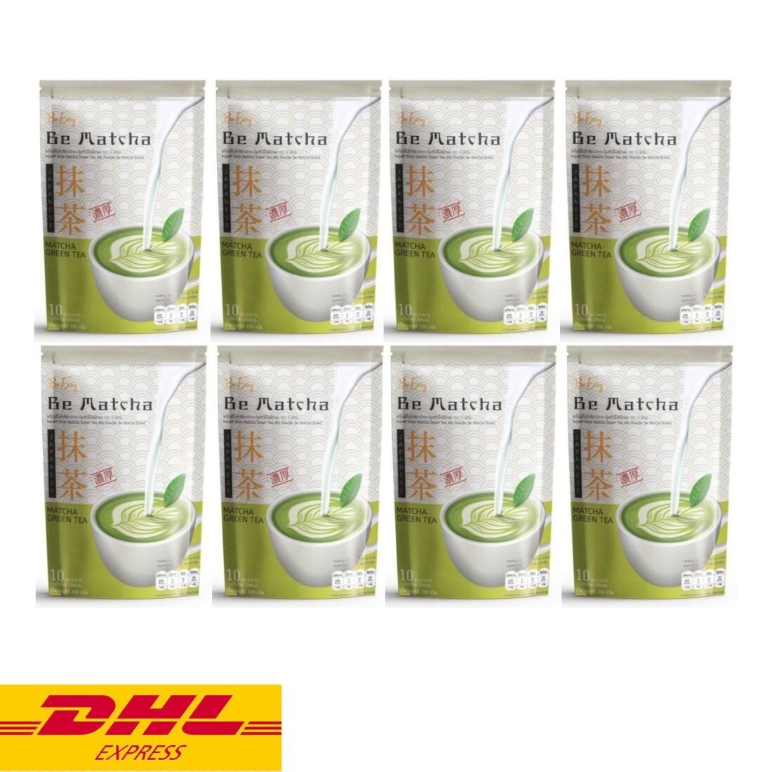8x Be Easy Be Matcha Instant Green Tea Powder Drink High Fiber Help Excretion