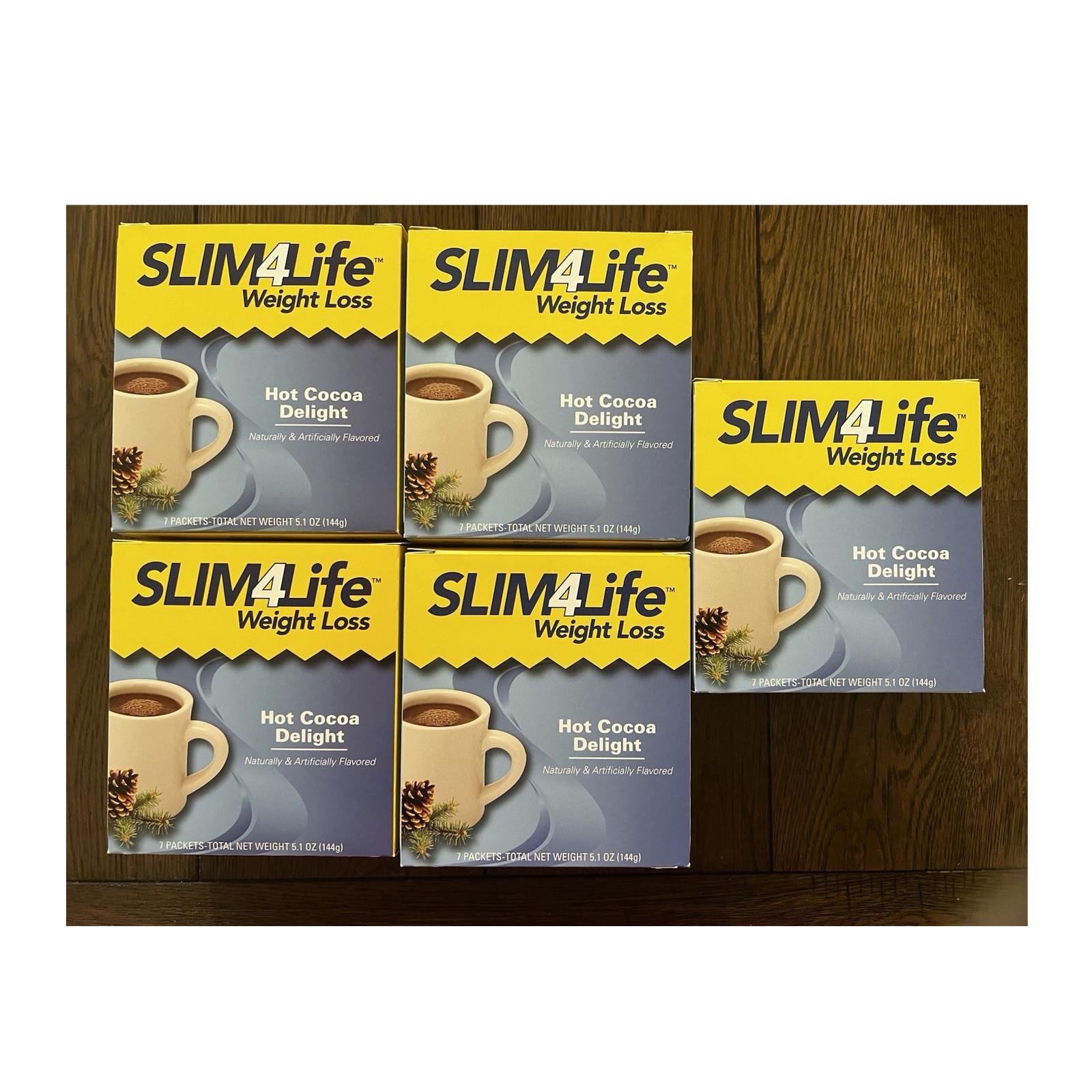 SLIM4Life Protein Hot Cocoa Powder Shake 7 Packets Low Calorie Weight Management