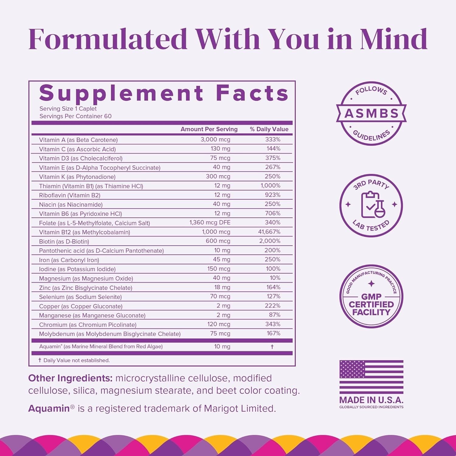 BariMelts Once Daily Bariatric Multivitamin with Iron, 60 Count (Pack of 1)