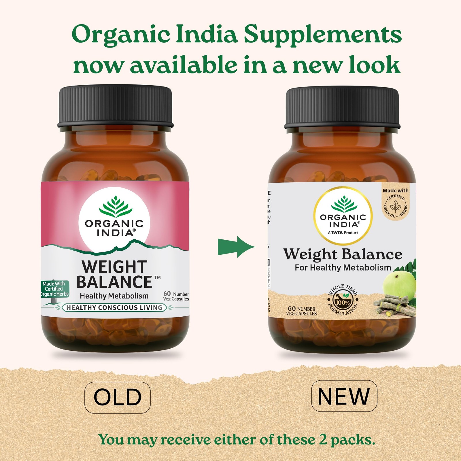 Organic India Weight Balance Capsules | Herbal Metabolism | 60 Caps