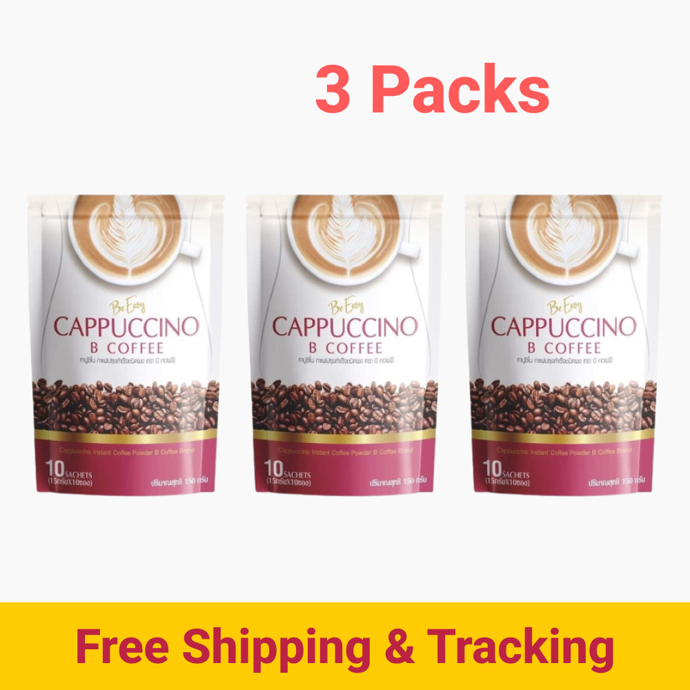 3x Be Easy Cappuccino B Coffee Instant Weight Management Detox Fit Shape