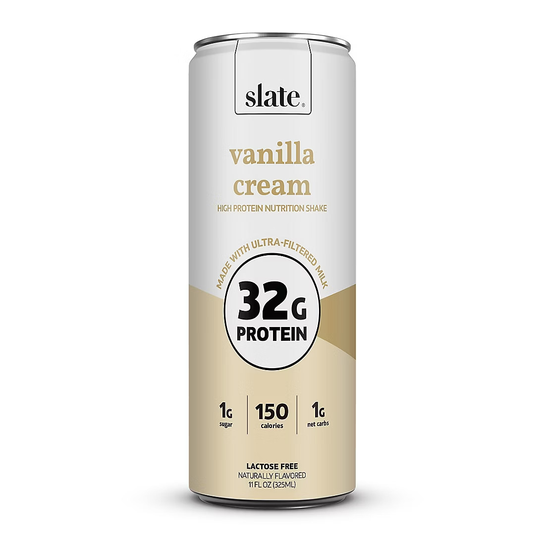 Slate Vanilla Cream Nutrition Shake, 32g Protein, 12 pk.11 oz