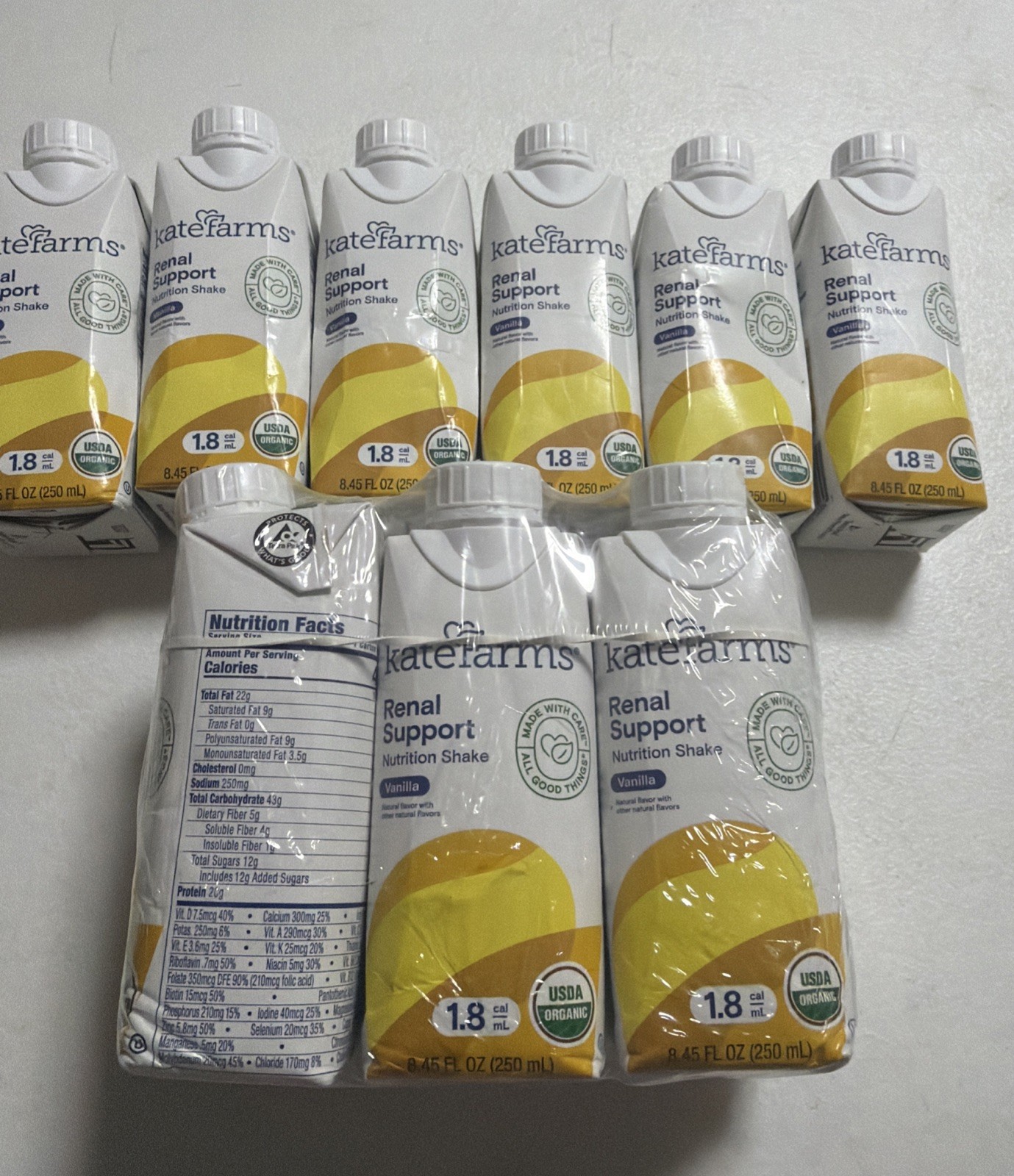 12 Pack KATE FARMS Organic Plant Based 1.8 Renal Support Vanilla 8.45 oz 9/2026+