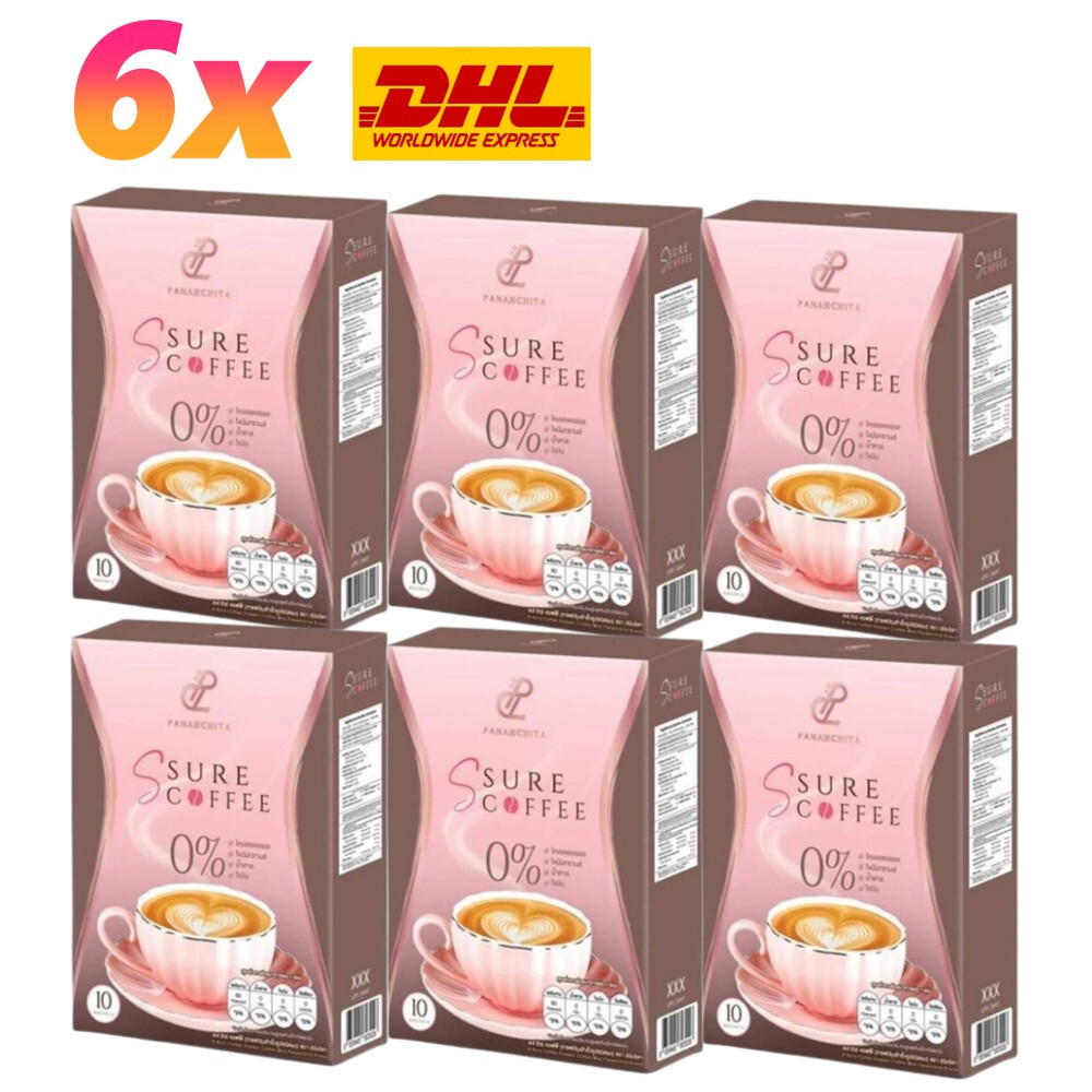 6X S Sure Instant Coffee Pananchita Weight Control 0% Sugar 0% Trans fat