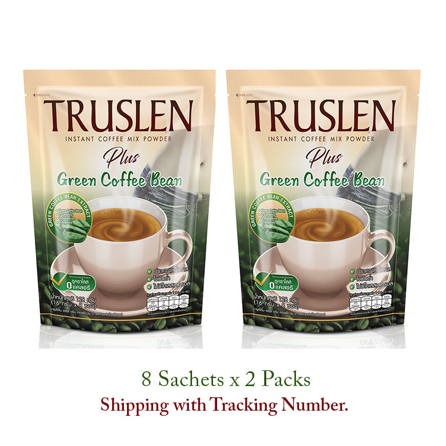 TRUSLEN PLUS Green Coffee Bean Instant Slimming Weight Management Drink x 2 Bags