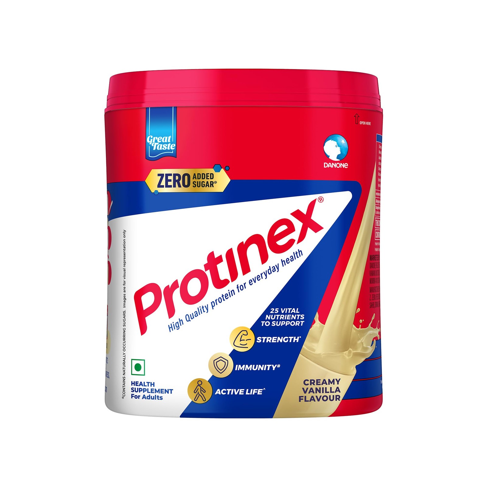 Protinex Protein Mix for Adults – Creamy Vanilla, 25 Nutrients – 400g Jar