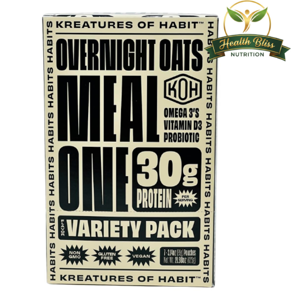 Kreatures of Habit MEAL ONE Plant-Based Protein Meal Replacement 7 Pack Variety