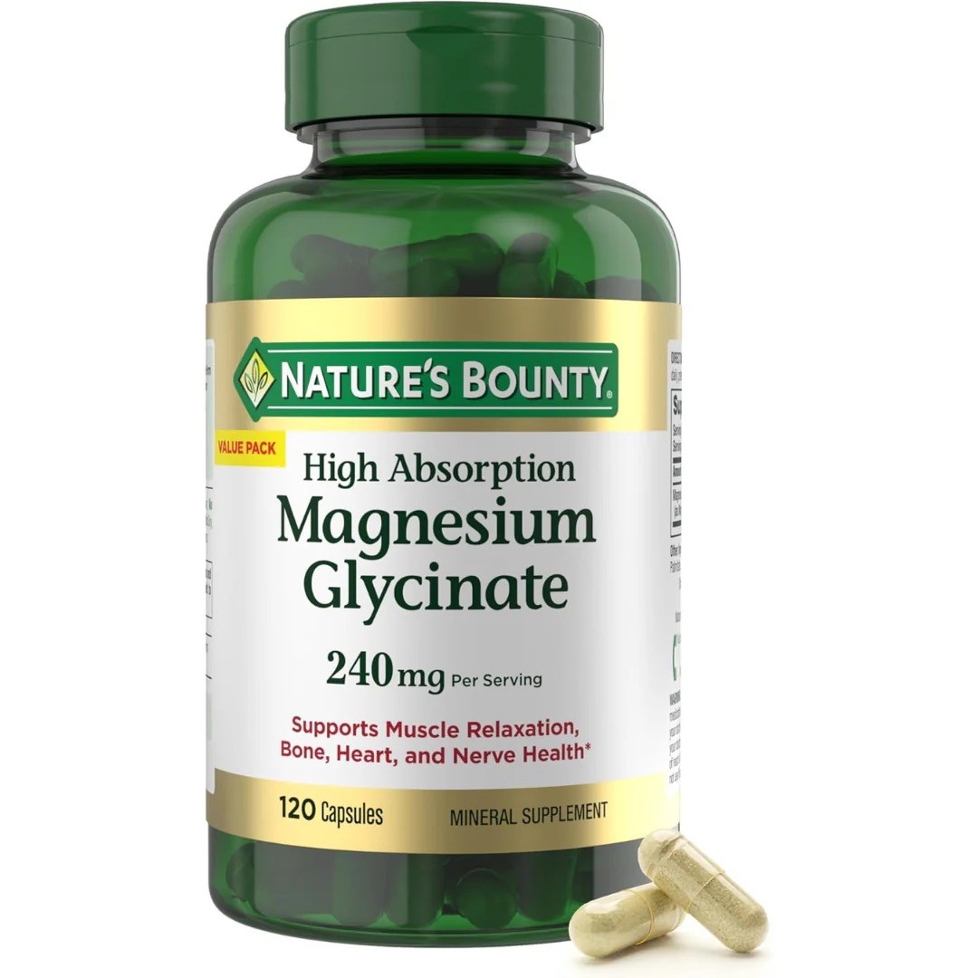 Nature’s Bounty High Absorption Magnesium Glycinate 240 120 Count FREE SHIPPING