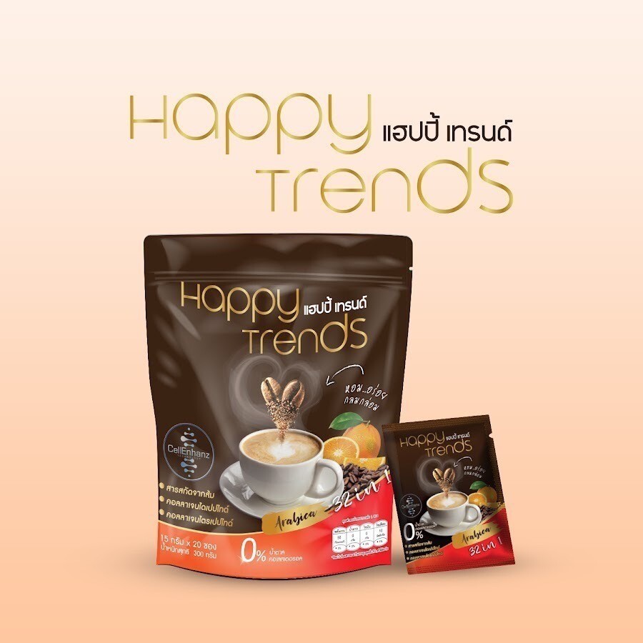 12x Happy Trends Coffee 32 in 1 Mix Collagen Weight Management Nourish Skin Bone