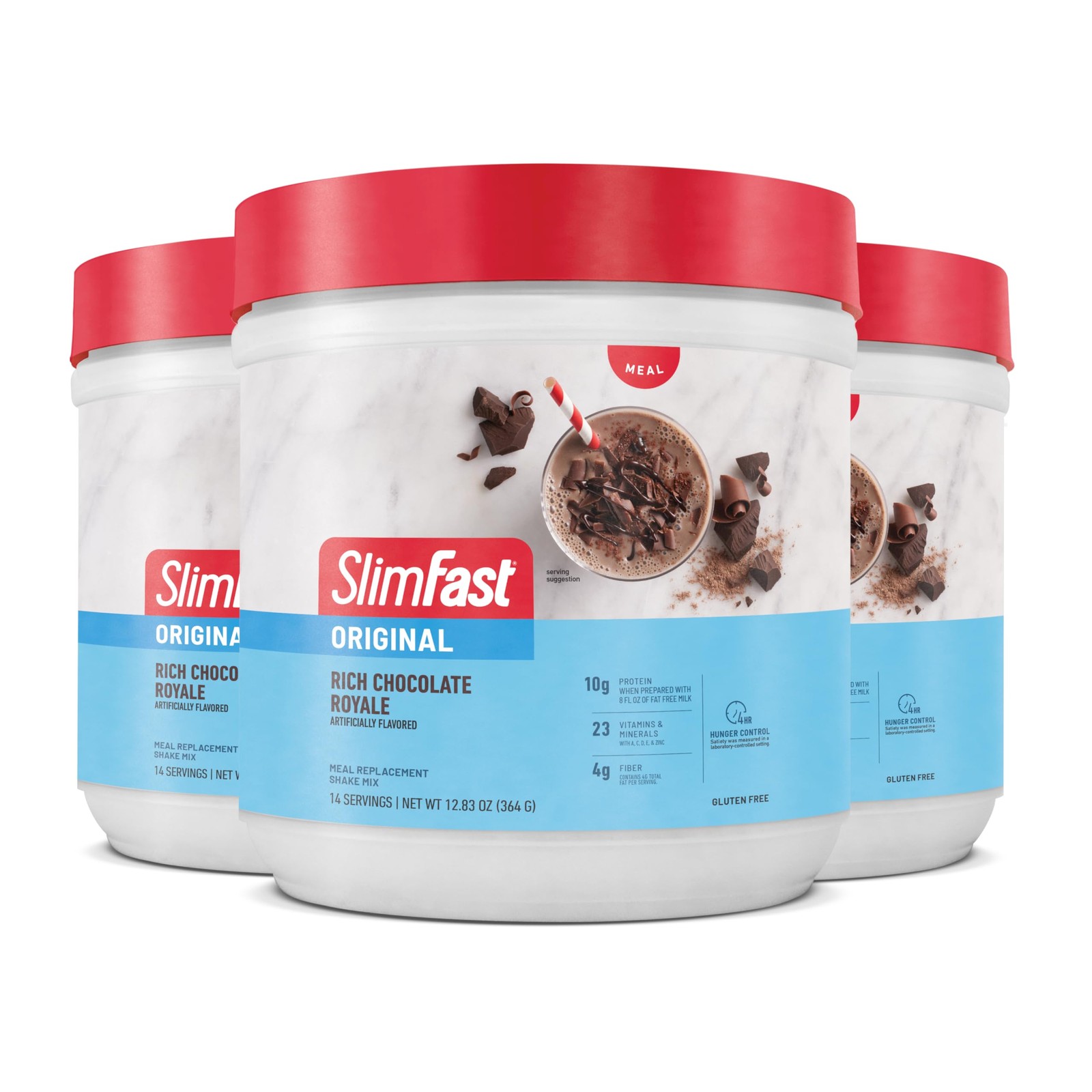 SlimFast Meal Replacement Powder Original Rich Chocolate Royale Pack of 3 FS.
