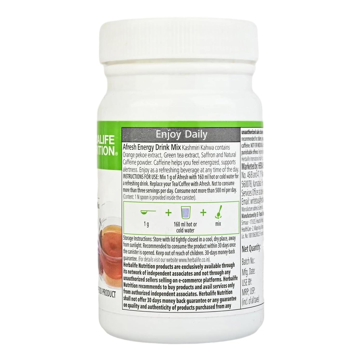 Natural Energy Drink Mix Powder | Kashmiri Kahwa Flavoured Herbal Blend – 40g
