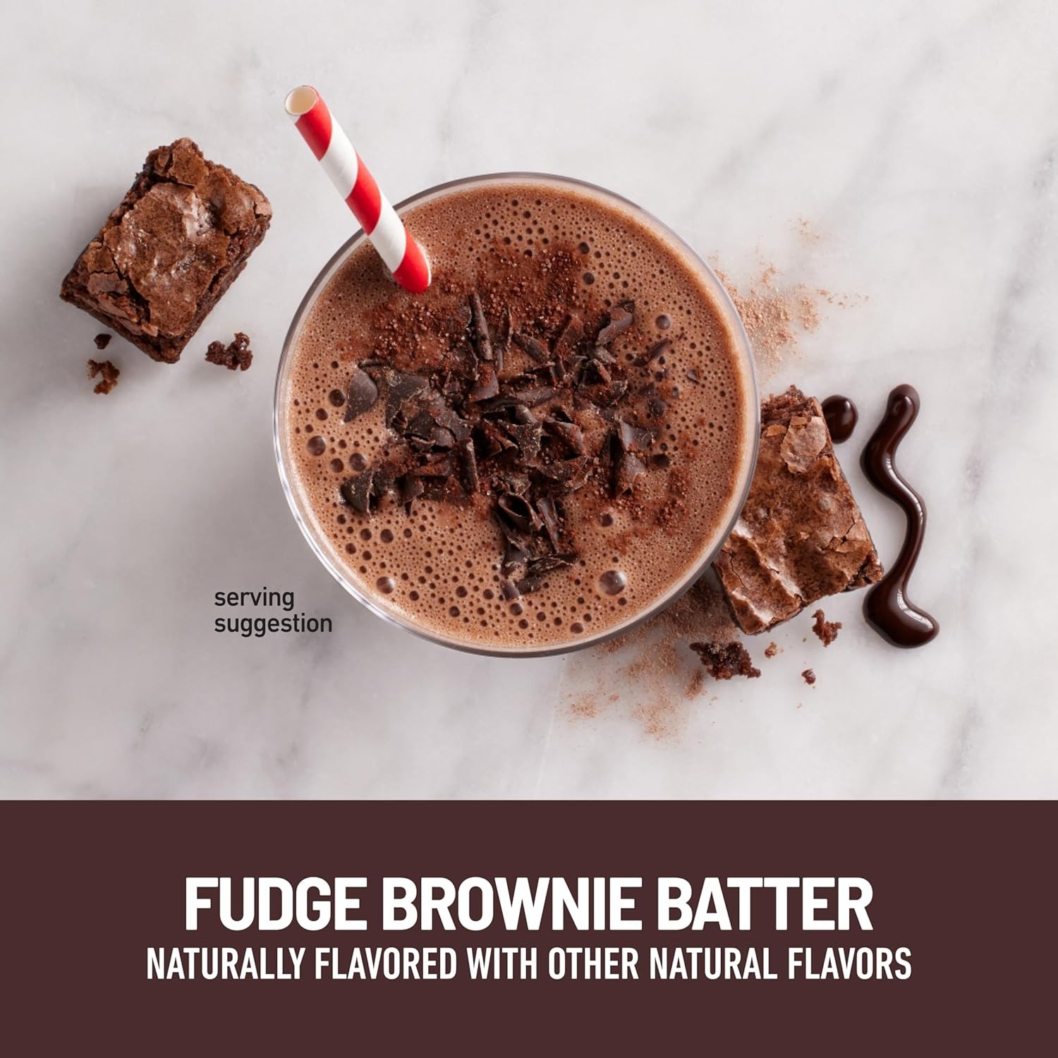 Decadent Keto Meal Replacement Shake – Fudge Brownie, 10 Servings – Gluten-Free