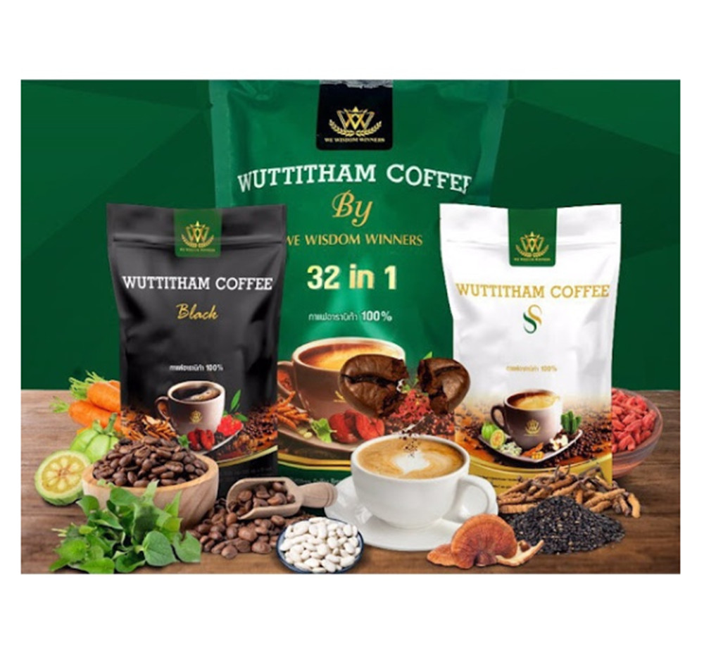 10Packs Wuttitham Coffee Healthy Instant 32 in 1 Mixed Herbs Weight Control