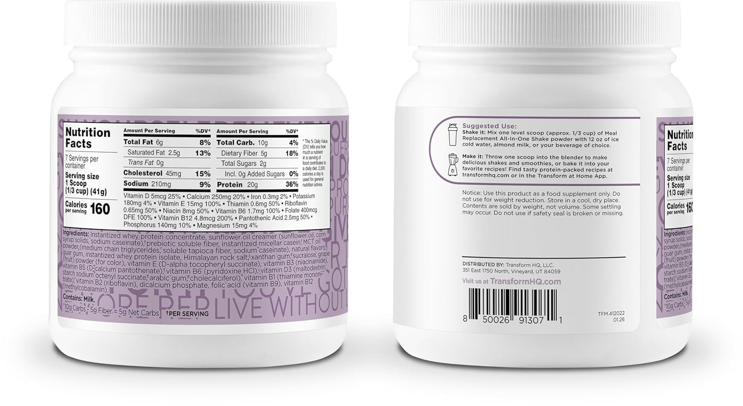 Nutritious Meal Replacement Shake Powder – Blueberry Cheesecake, 40.4g Protein
