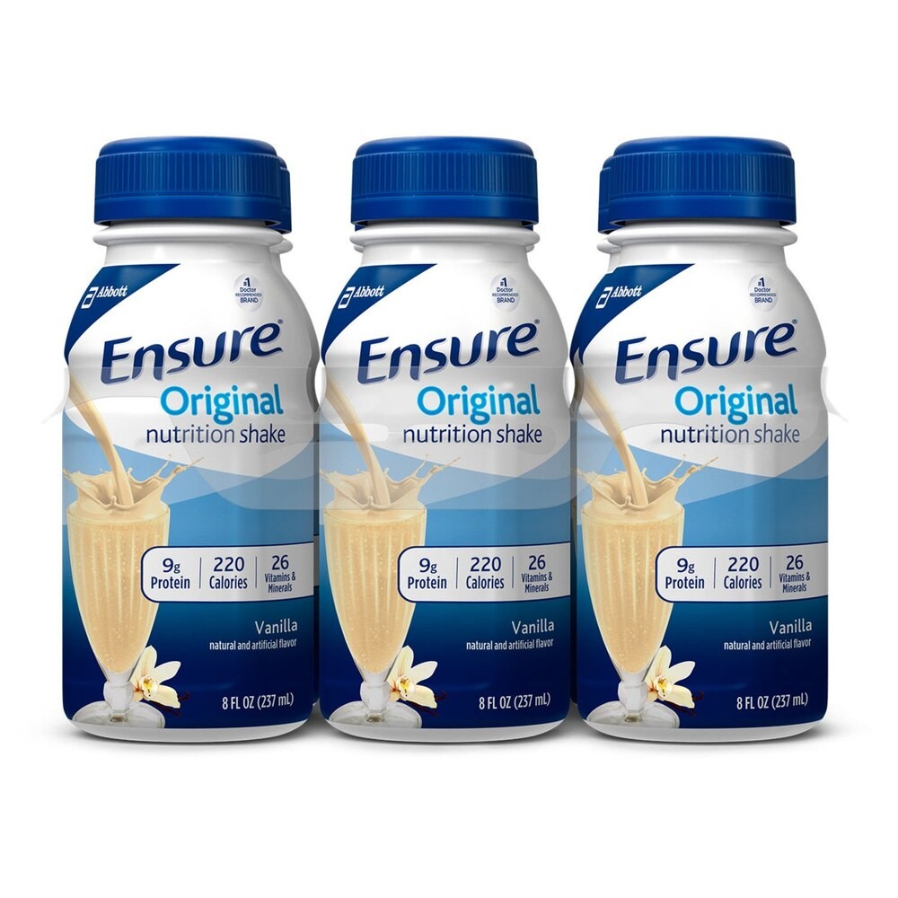 Abbott Ensure Original Nutrition Shake Vanilla with 27 Vitamin 8 fl oz Pack of 6