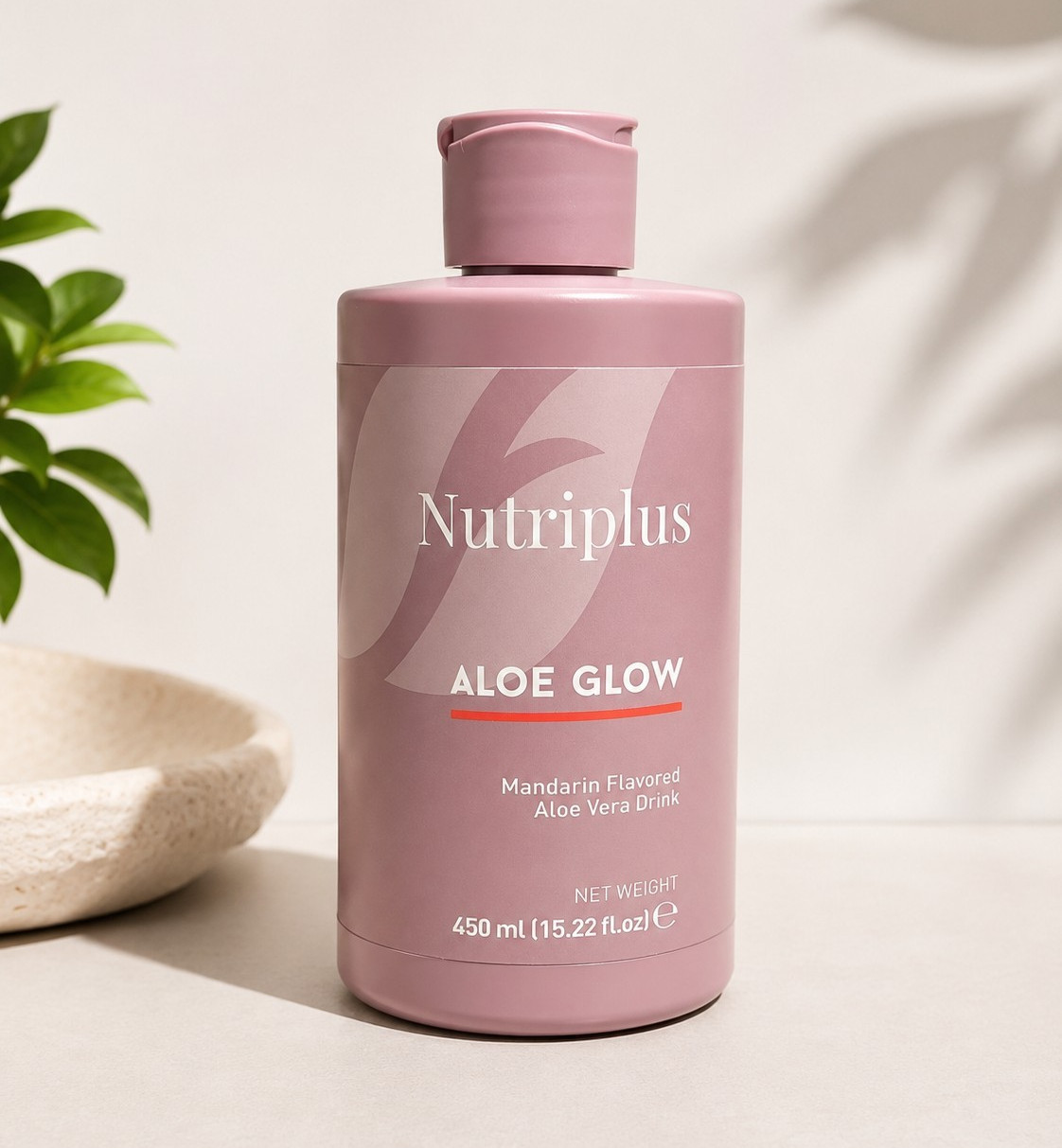 Nutriplus Aloe Glow Mandarin Aloe Vera Drink Liquid 15.22 fl oz