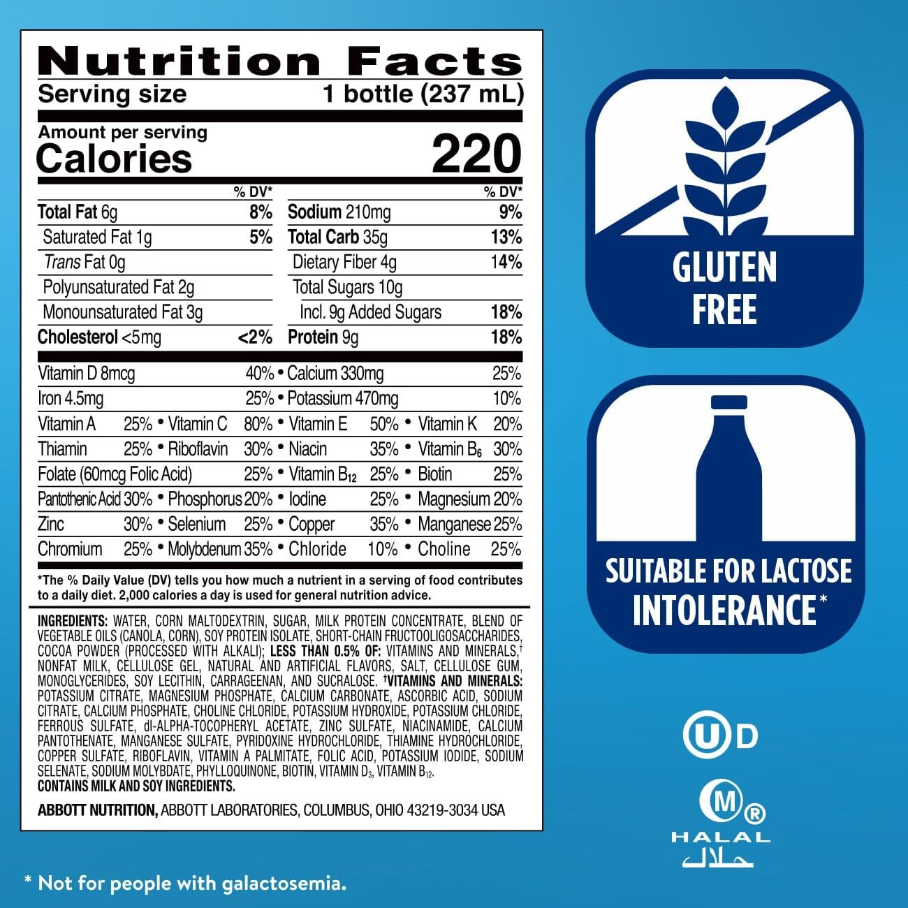 Ensure Original Milk Chocolate Nutrition Shake With Fiber | Small Meal