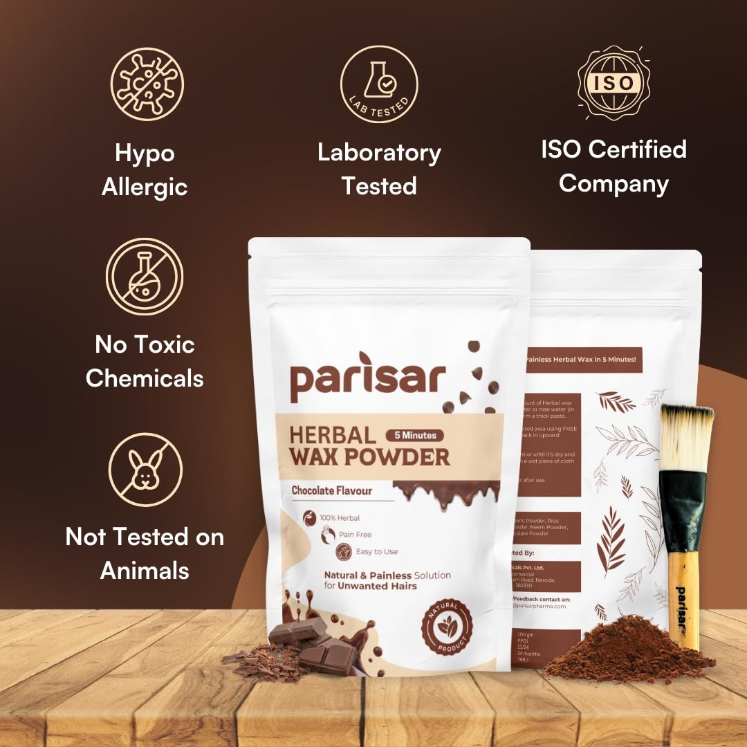 Parisar Wax Powder 100g Chocolate Hair Removal Unisex