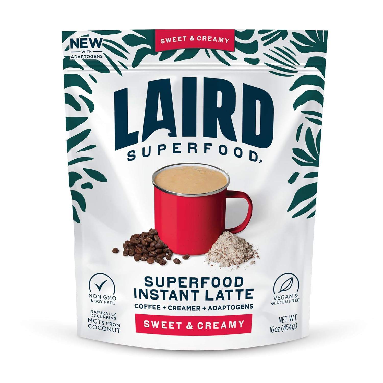 Instant Latte Sweet & Creamy, Non-Dairy, Superfood Creamer, Gluten Free, Non-Gmo