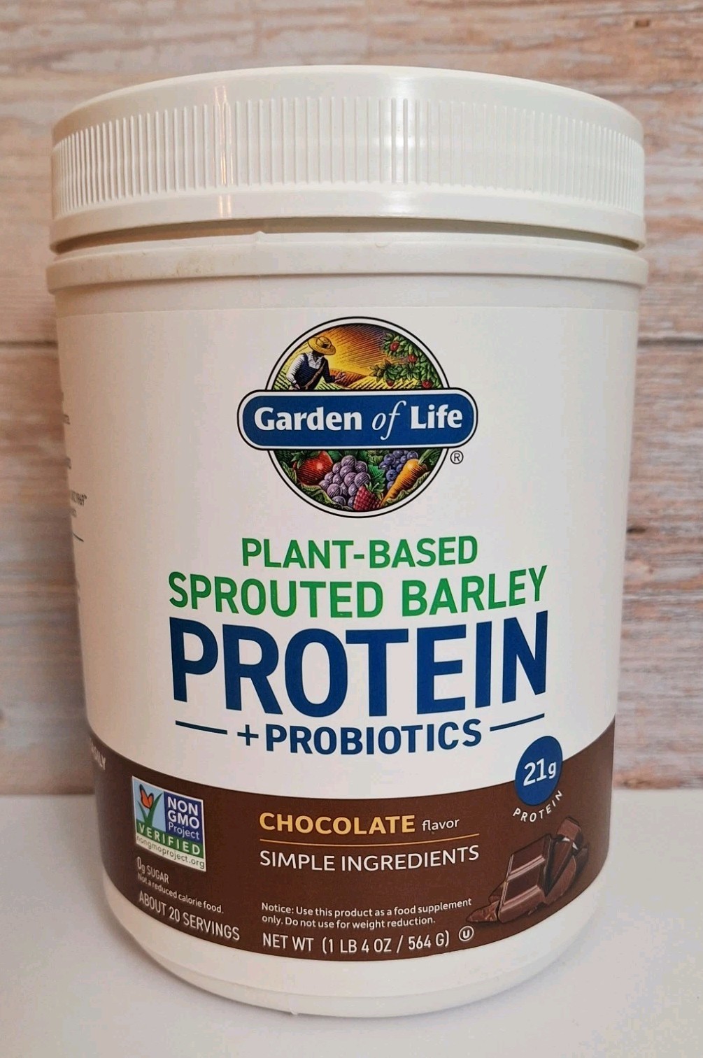 Garden of Life Barley Protein, Chocolate 🍫, Plant-based Non-GMO, 21g Protein.