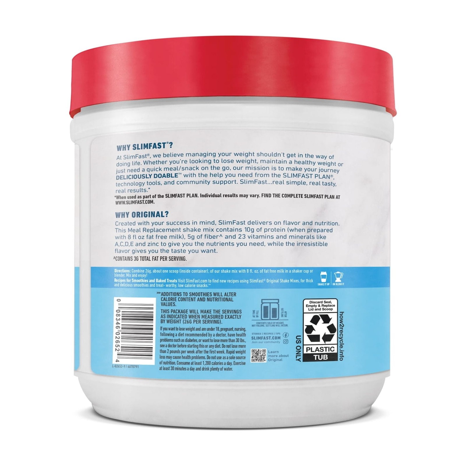 Original Meal Replacement Shake Powder, French Vanilla, 12.83 oz, 14 Servings