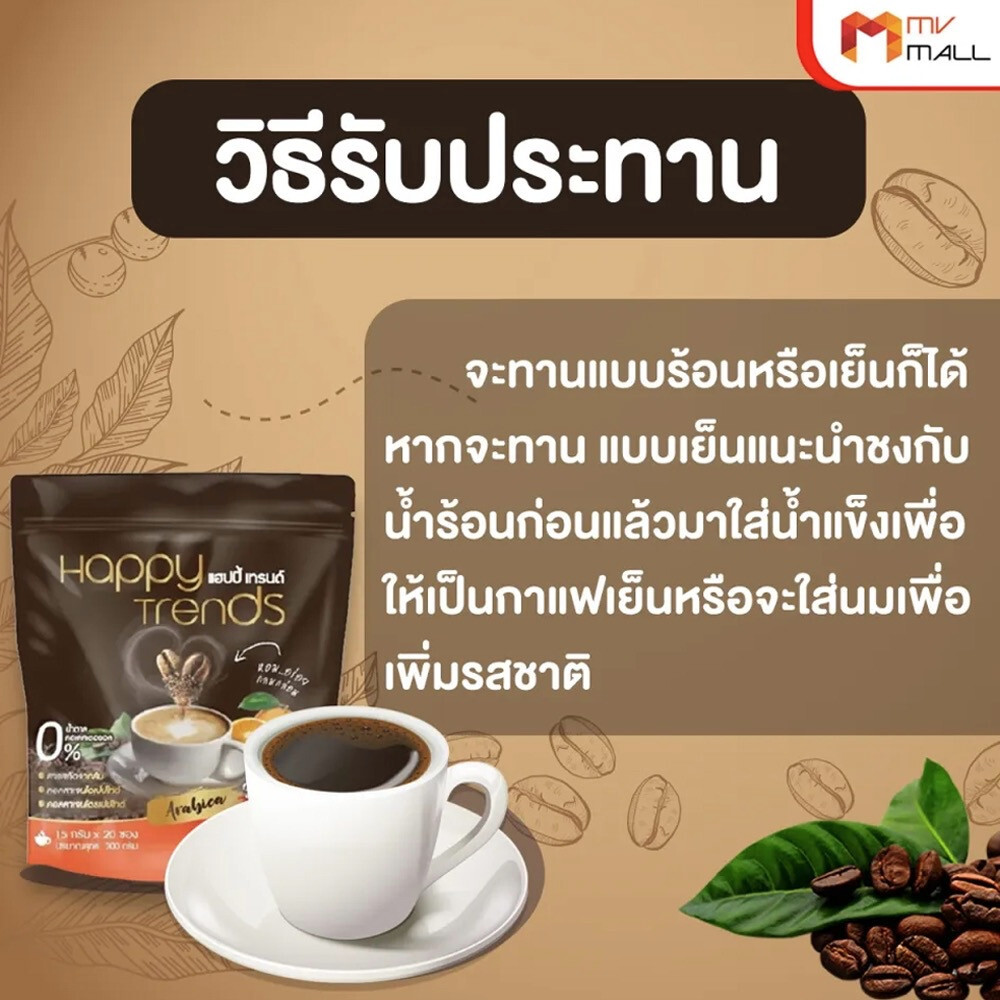 5 X Happy Trends Coffee 32 in 1 Mix Collagen Weight Management Nourish Skin Bone