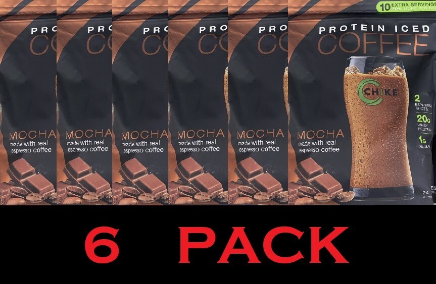 Chike Ice Coffee HIGH PROTEIN Whey Powder Mocha 27.1 oz Bag – 6 PACK