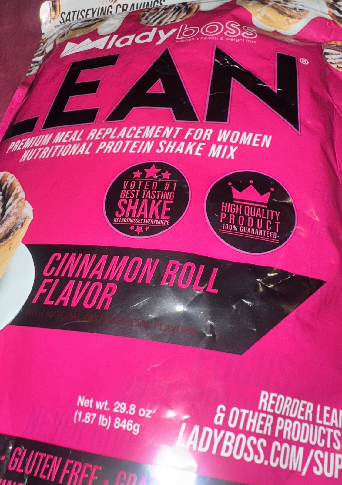 LADY BOSS CINNAMON ROLL PROTEIN SHAKE, EXP 12/26. Brand New.