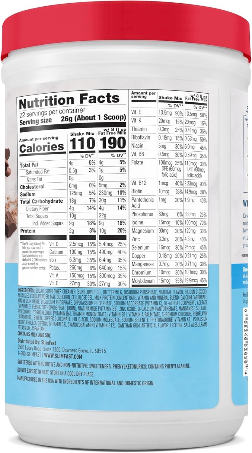 Tasty Meal Replacement Shake – Rich Chocolate Royale, 22 Servings, Nutrient-Rich