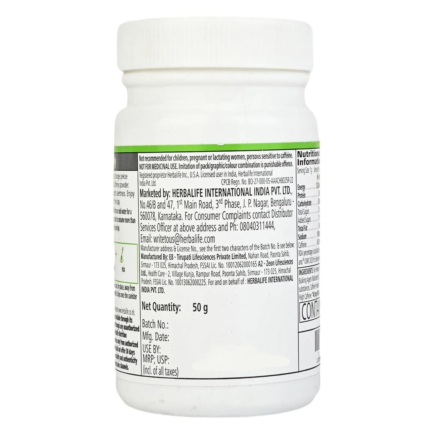 Herbalife Afresh Energy Drink Mix (Cinnamon) – 50g weight management Pack of 1