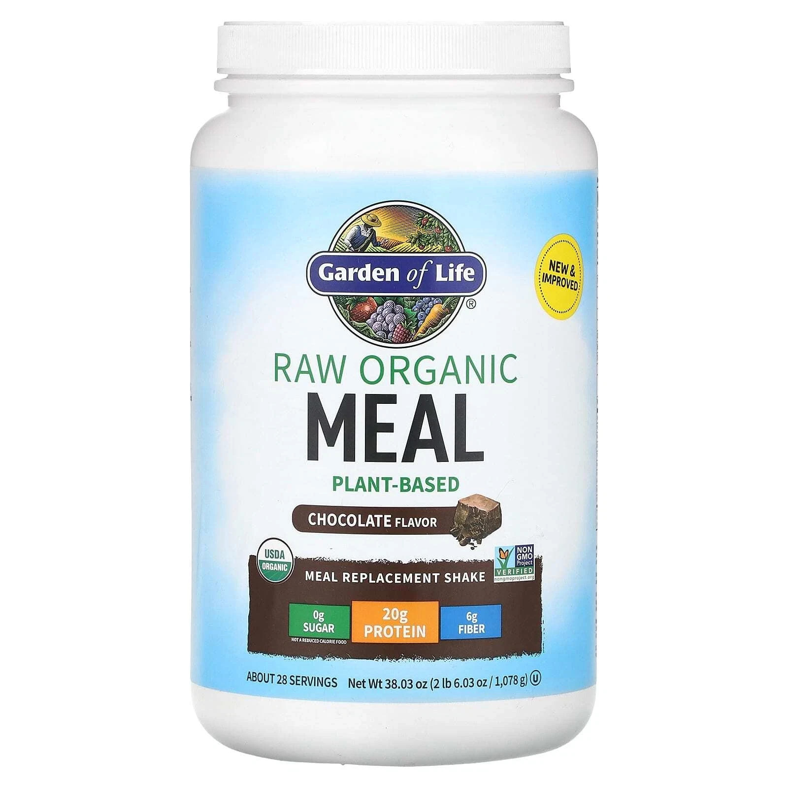 Garden of Life RAW Organic Meal Replacement Shake Chocolate 1078g