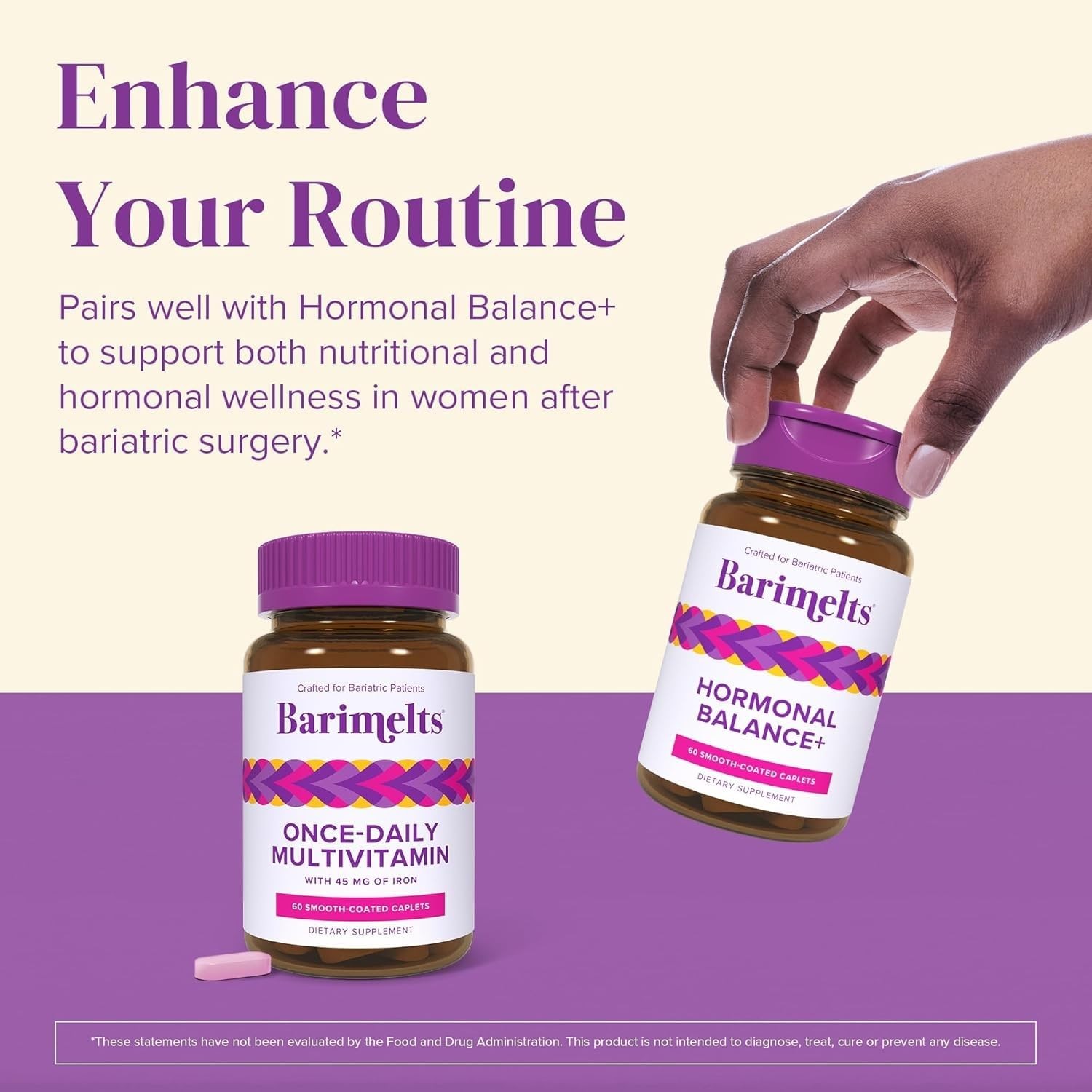 BariMelts Once Daily Bariatric Multivitamin with Iron, 60 Count (Pack of 1)