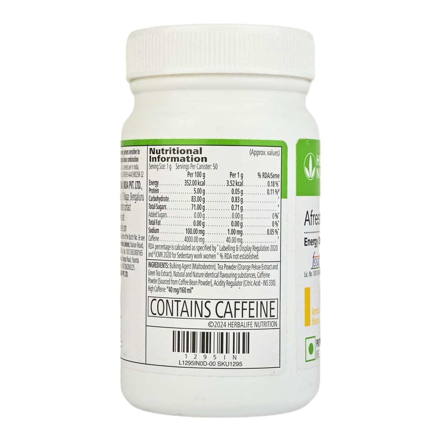 Natural Energy Drink | Herbal Extract Blend | Lemon Flavour – 50 g X Pack of 4
