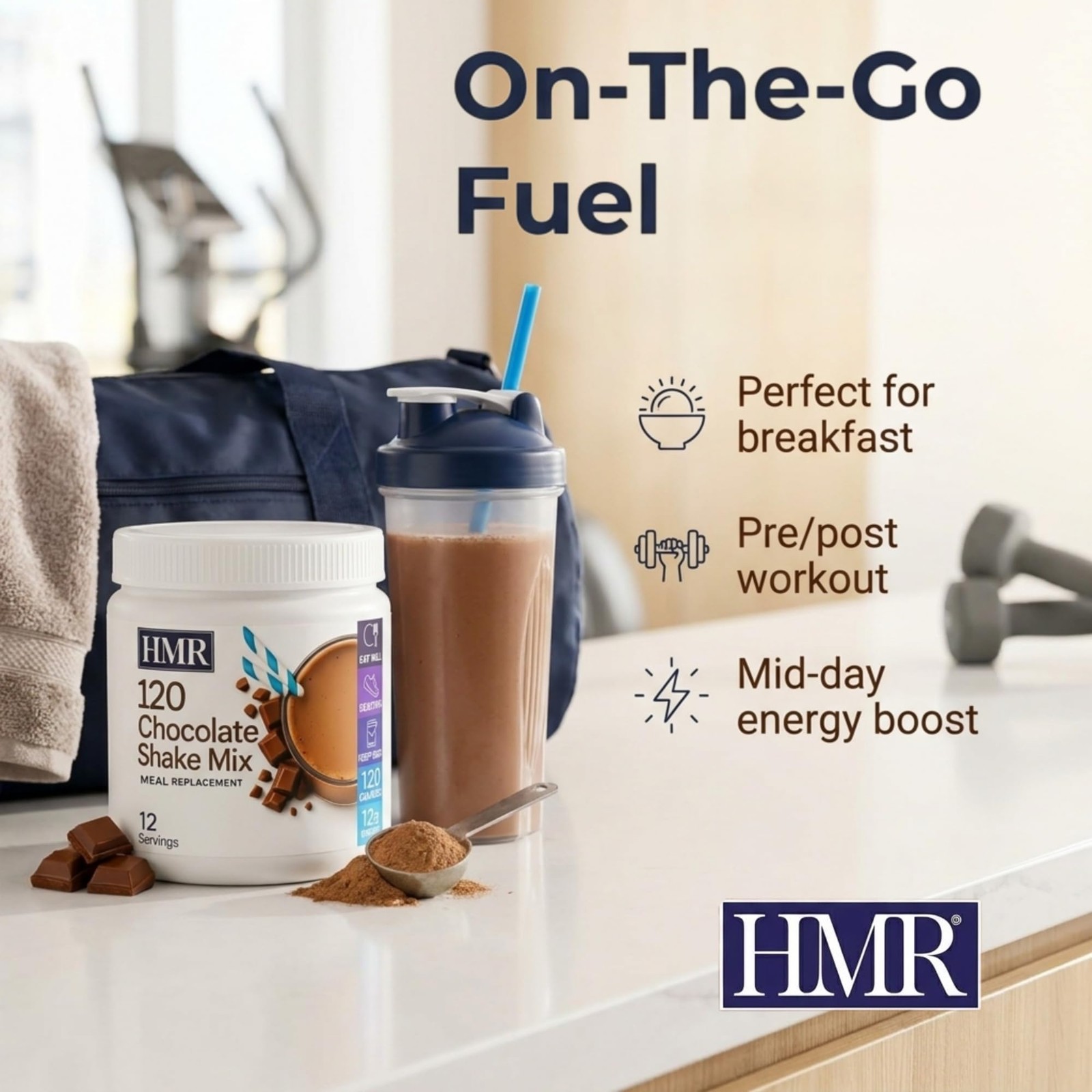 HMR 120 Chocolate Shake Meal Replacement Powder | Chocolate Shake Mix to Supp…