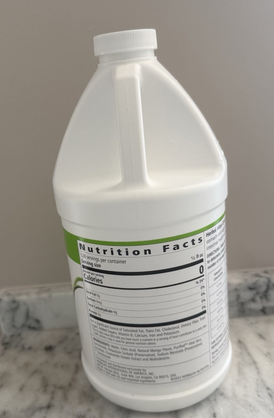 Herbal Aloe Concentrate Mango Flavor 1/2 Gallon