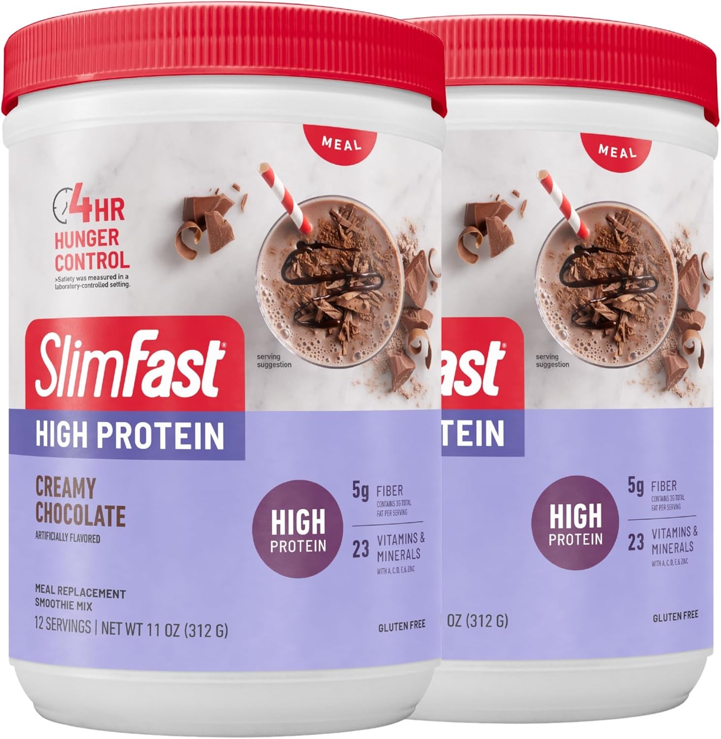 SlimFast High Protein Meal Replacement Shake Powder, 12 Servings (Pack of 2),20g