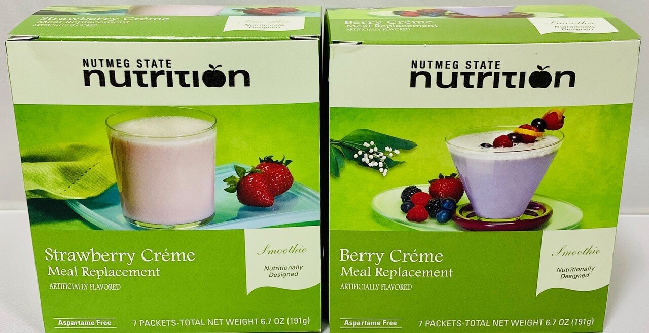 DPTG Berry Creme and Strawberry Creme Smoothie Meal Replacement High Protein Die