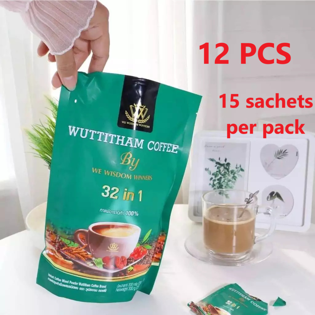 12x Instant Coffee 32 in 1 Thai Herbs Mixed Weight Management Diet Healthy