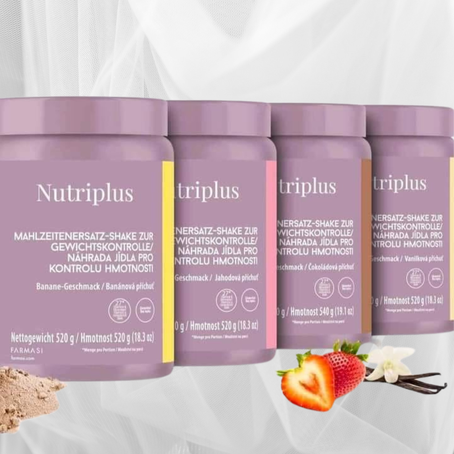 Nutriplus Meal Replacement Shake – VAINILLA, CHOCOLATE, BANANA, STRAWBERRY
