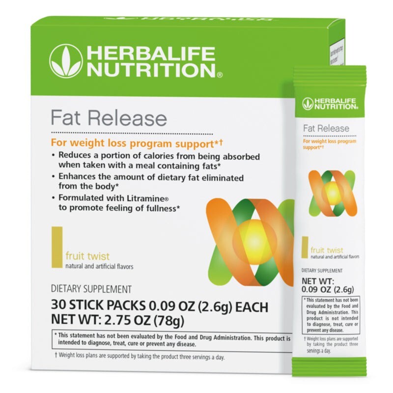 Herbalife Fat Release Fruit Twist Flavor – Daily Fiber Drink Mix 30 Packets
