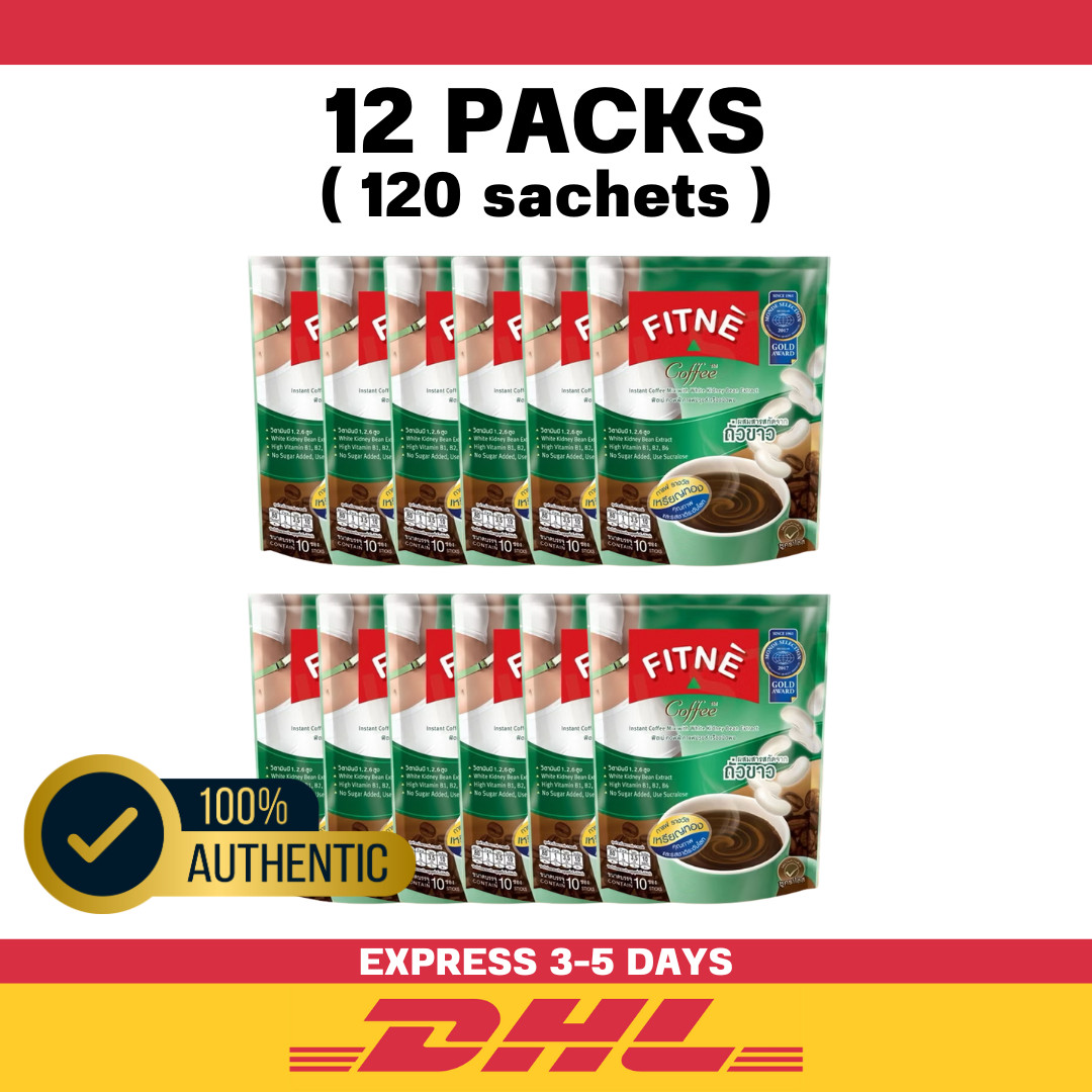 12x FITNE Diet Coffee Bright Kidney Bean Weight Manage Low Sugar Slim Boby