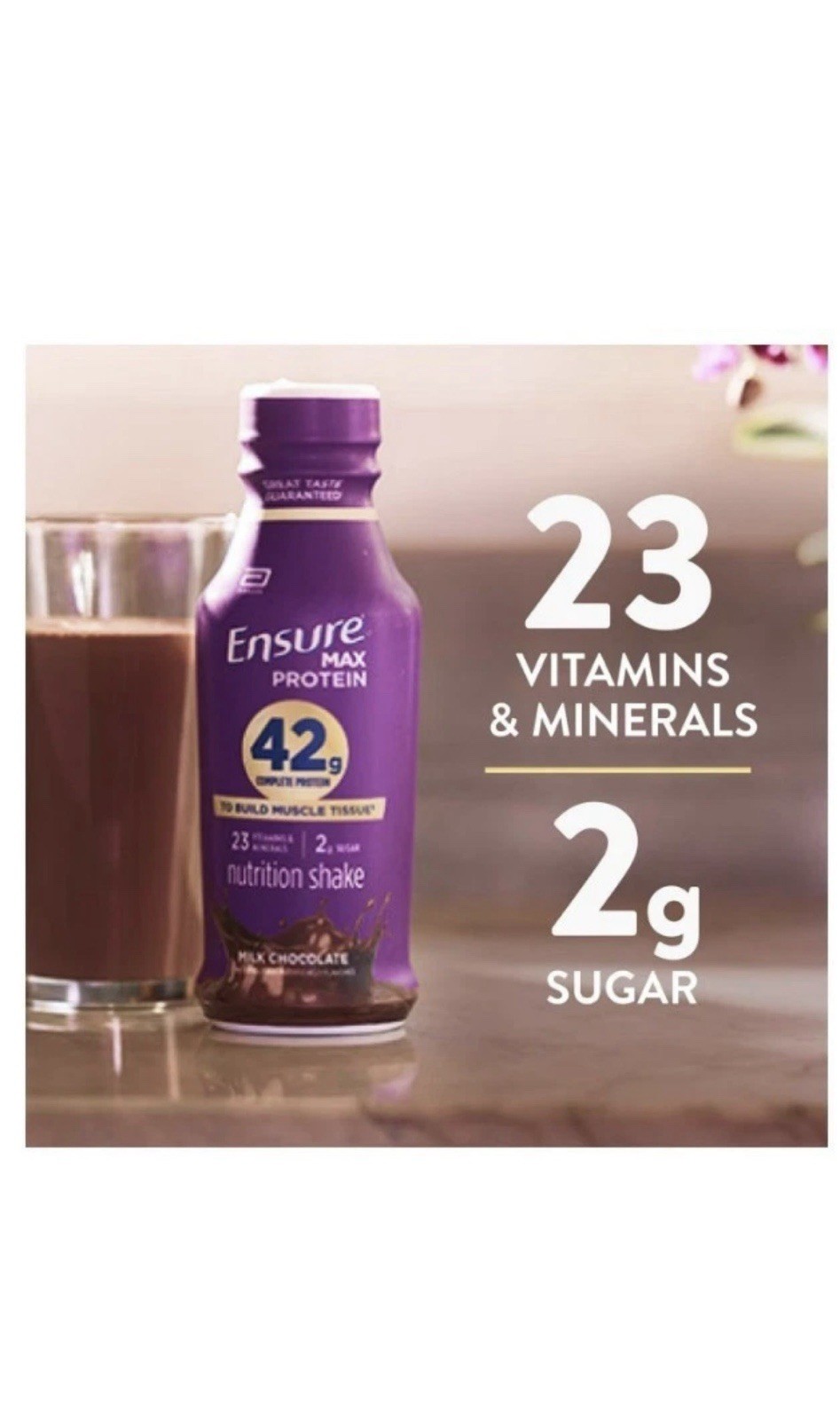 Ensure Max Protein Shake Milk Chocolate Gluten-Free Lactose-Free 12 Count
