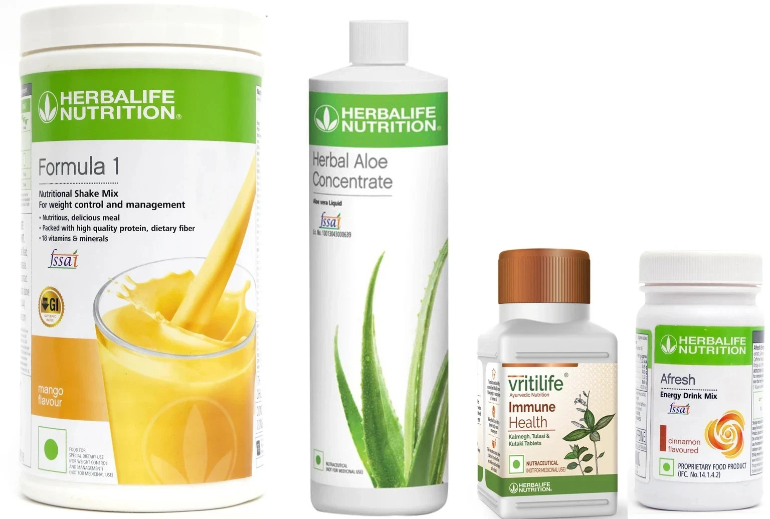 Herbalife Formula 1 Combo Mango + Aloe Concentrate + Afresh & Immune Health Tab